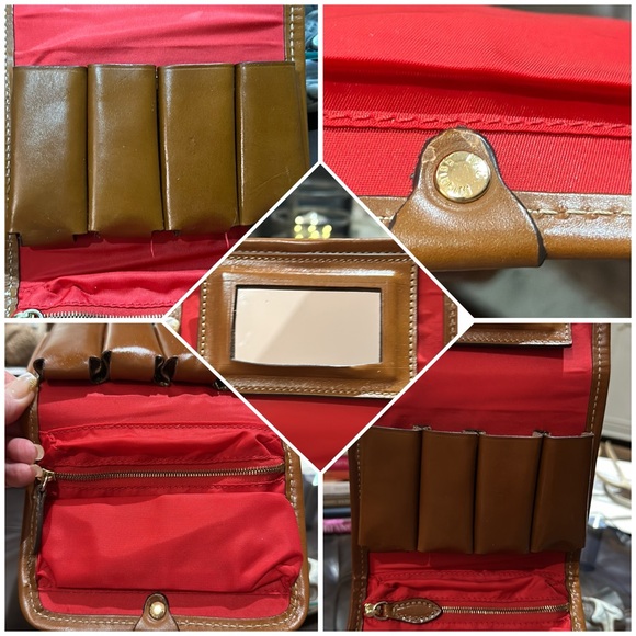 Boldrini Selleria Genuine Florentine Vacchetta Leather Vintage Cosmetics Bag 🔥🔥 - Picture 14 of 16
